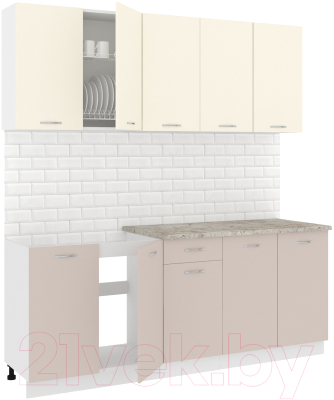 Готовая кухня Кортекс-мебель Корнелия Лира-лайт 2.0м - фото