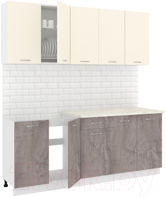 Готовая кухня Кортекс-мебель Корнелия Лира-лайт 2.0м - фото