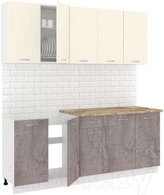 Готовая кухня Кортекс-мебель Корнелия Лира-лайт 2.0м - фото