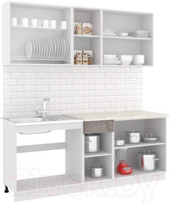 Готовая кухня Кортекс-мебель Корнелия Лира-лайт 2.0м