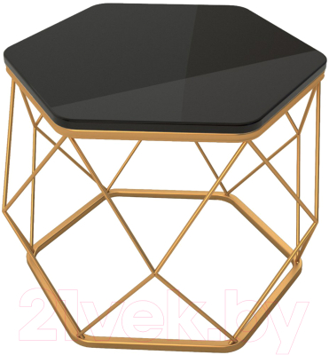 Журнальный столик РасГар Арена (черный/золотой) - фото