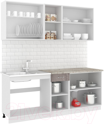 Готовая кухня Кортекс-мебель Корнелия Лира-лайт 2.0м