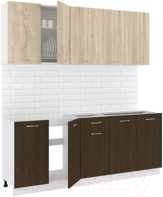 Готовая кухня Кортекс-мебель Корнелия Лира-лайт 2.0м без столешницы - фото