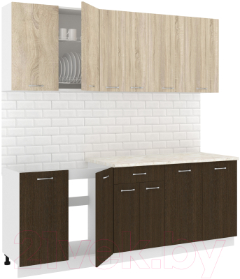 Готовая кухня Кортекс-мебель Корнелия Лира-лайт 2.1м - фото
