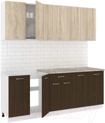 Готовая кухня Кортекс-мебель Корнелия Лира-лайт 2.1м - фото