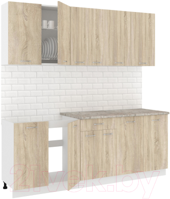 Готовая кухня Кортекс-мебель Корнелия Лира-лайт 2.1м - фото