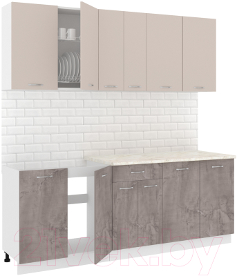 Готовая кухня Кортекс-мебель Корнелия Лира-лайт 2.1м - фото