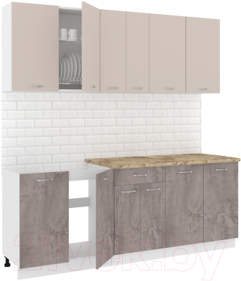 Готовая кухня Кортекс-мебель Корнелия Лира-лайт 2.1м - фото