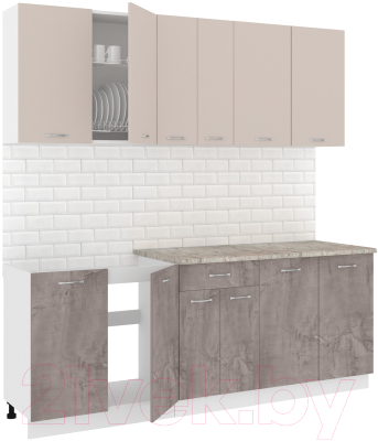 Готовая кухня Кортекс-мебель Корнелия Лира-лайт 2.1м - фото