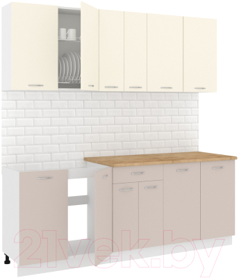 Готовая кухня Кортекс-мебель Корнелия Лира-лайт 2.1м - фото