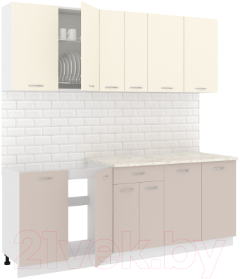 Готовая кухня Кортекс-мебель Корнелия Лира-лайт 2.1м - фото