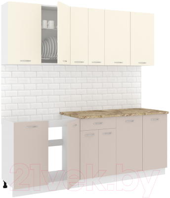Готовая кухня Кортекс-мебель Корнелия Лира-лайт 2.1м - фото