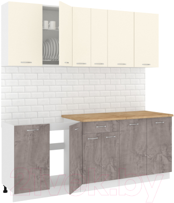 Готовая кухня Кортекс-мебель Корнелия Лира-лайт 2.1м - фото