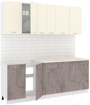 Готовая кухня Кортекс-мебель Корнелия Лира-лайт 2.1м - фото