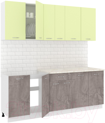 Готовая кухня Кортекс-мебель Корнелия Лира-лайт 2.1м - фото