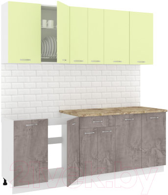 Готовая кухня Кортекс-мебель Корнелия Лира-лайт 2.1м - фото