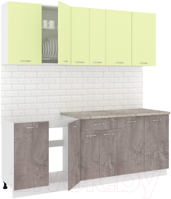 Готовая кухня Кортекс-мебель Корнелия Лира-лайт 2.1м - фото