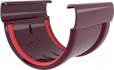 Соединитель желобов Grand Line Дизайн 135 ПВХ RAL 3005 - фото