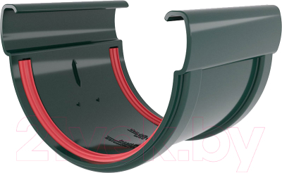 Соединитель желобов Grand Line Дизайн 135 ПВХ RAL 6005 - фото