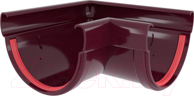 Угол желоба Grand Line Дизайн ПВХ 90 градусов RAL 3005 - фото