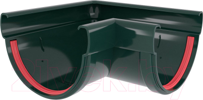 Угол желоба Grand Line Дизайн ПВХ 90 градусов RAL 6005 - фото