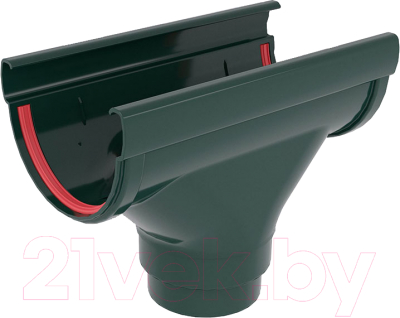 Воронка водосточная Grand Line Дизайн ПВХ 135 RAL 6005 - фото