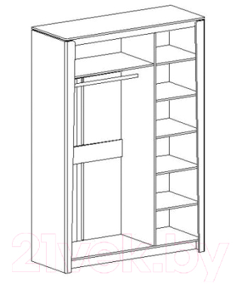 Шкаф Мебельград Мальта 3-х дверный (дуб винтерберг)