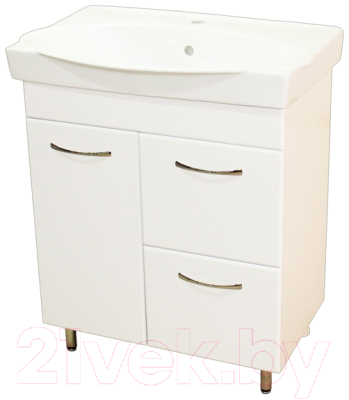 Тумба под умывальник СанитаМебель Камелия-66.89 Д2 (белый) - фото