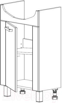 Тумба под умывальник СанитаМебель Джаст 62.1000