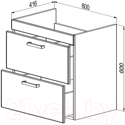 Тумба под умывальник СанитаМебель Джаст 82.600