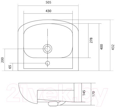 Умывальник Santek Акватоп 50