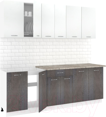 Готовая кухня Кортекс-мебель Корнелия Лира-лайт 2.2м - фото