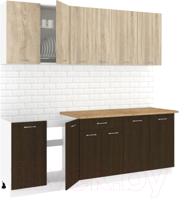 Готовая кухня Кортекс-мебель Корнелия Лира-лайт 2.2м - фото