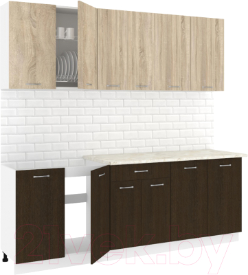 Готовая кухня Кортекс-мебель Корнелия Лира-лайт 2.2м - фото