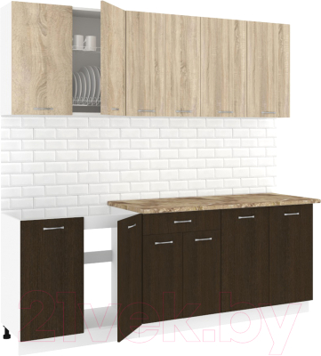 Готовая кухня Кортекс-мебель Корнелия Лира-лайт 2.2м - фото