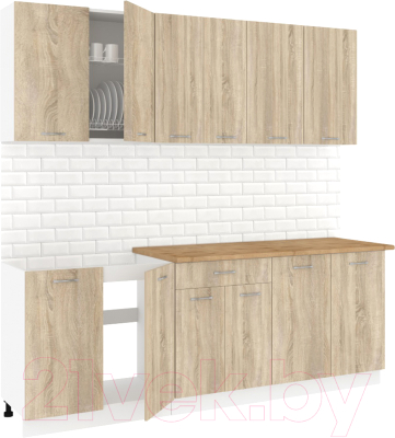 Готовая кухня Кортекс-мебель Корнелия Лира-лайт 2.2м - фото