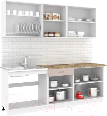 Готовая кухня Кортекс-мебель Корнелия Лира-лайт 2.2м