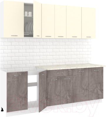 Готовая кухня Кортекс-мебель Корнелия Лира-лайт 2.2м - фото