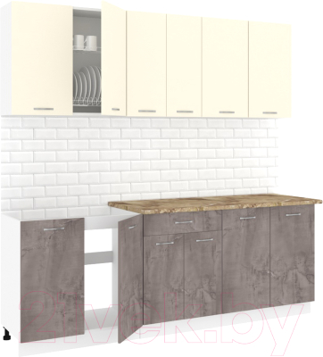 Готовая кухня Кортекс-мебель Корнелия Лира-лайт 2.2м - фото