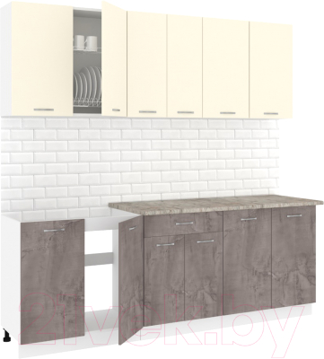 Готовая кухня Кортекс-мебель Корнелия Лира-лайт 2.2м - фото