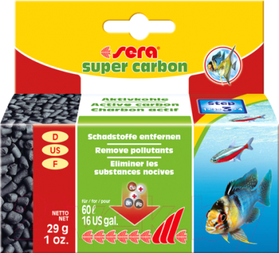 Наполнитель фильтра Sera Super Carbon / 6854 - фото