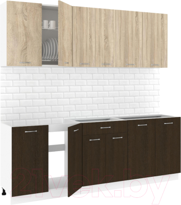 Готовая кухня Кортекс-мебель Корнелия Лира-лайт 2.2м без столешницы - фото