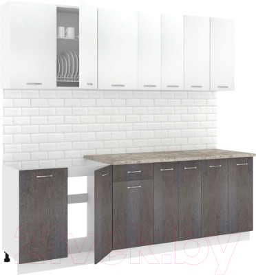 Готовая кухня Кортекс-мебель Корнелия Лира-лайт 2.3м - фото