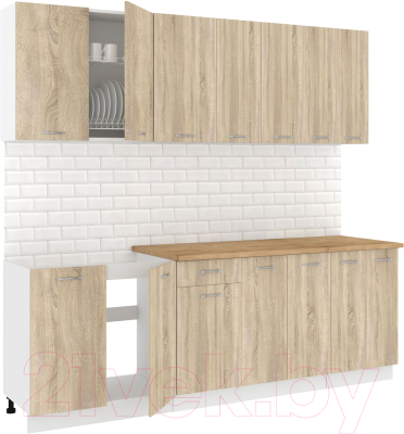 Готовая кухня Кортекс-мебель Корнелия Лира-лайт 2.3м - фото