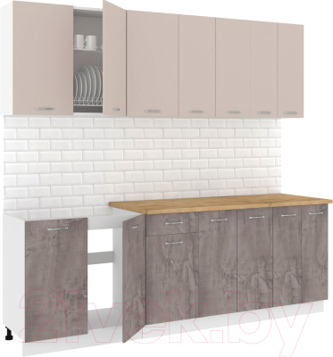 Готовая кухня Кортекс-мебель Корнелия Лира-лайт 2.3м - фото