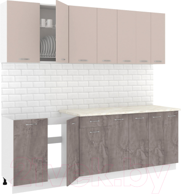 Готовая кухня Кортекс-мебель Корнелия Лира-лайт 2.3м - фото