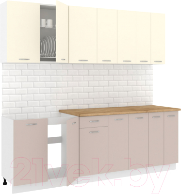 Готовая кухня Кортекс-мебель Корнелия Лира-лайт 2.3м - фото