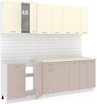 Готовая кухня Кортекс-мебель Корнелия Лира-лайт 2.3м - фото