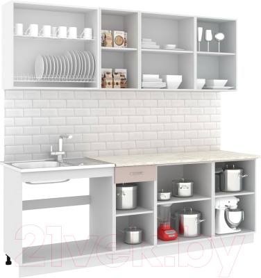 Готовая кухня Кортекс-мебель Корнелия Лира-лайт 2.3м