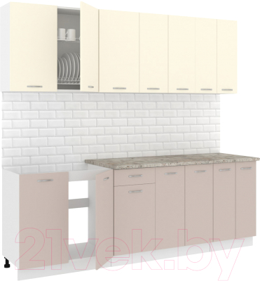 Готовая кухня Кортекс-мебель Корнелия Лира-лайт 2.3м - фото